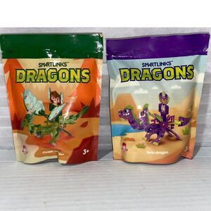 Lot Of 2 Kids Meal Toys Smartlinks Twin Dragon Forest Dragon New Sealed!